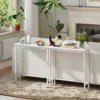 Console tafel gangtafel met verstelbare voetkussentjes, kantelbeveiliging 75 x 24 x 76 cm voor kleine ruimte wit 10