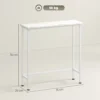Console tafel gangtafel met verstelbare voetkussentjes, kantelbeveiliging 75 x 24 x 76 cm voor kleine ruimte wit 4