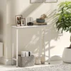 Console tafel gangtafel met verstelbare voetkussentjes, kantelbeveiliging 75 x 24 x 76 cm voor kleine ruimte wit 7