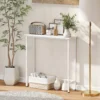 Console tafel gangtafel met verstelbare voetkussentjes, kantelbeveiliging 75 x 24 x 76 cm voor kleine ruimte wit 8