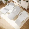 Draagbare massagetafel, opvouwbare massageliege met kunstleren bekleding, schuimvulling, stalen frame, wit 10