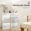 Dressoir, sideboard met soft close deuren, aanpasbaar rek, voor woonkamer, keuken, eetkamer, wit 5