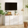 Dressoir, sideboard met soft close deuren, aanpasbaar rek, voor woonkamer, keuken, eetkamer, wit 9