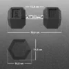 Dumbbells met gekartelde handgreep, korte halters van gietijzer, 2 x 15kg, korte halters voor mannen en vrouwen 4