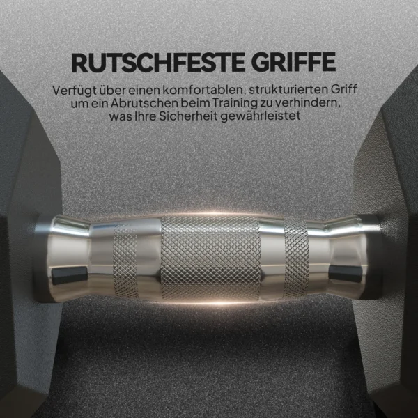 Dumbbells met gekartelde handgreep, korte halters van gietijzer, 2 x 15kg, korte halters voor mannen en vrouwen 6