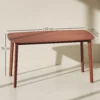 Eettafel, massief grenenhout, gelakte oppervlakte, 150 x 80 cm, bruin 4