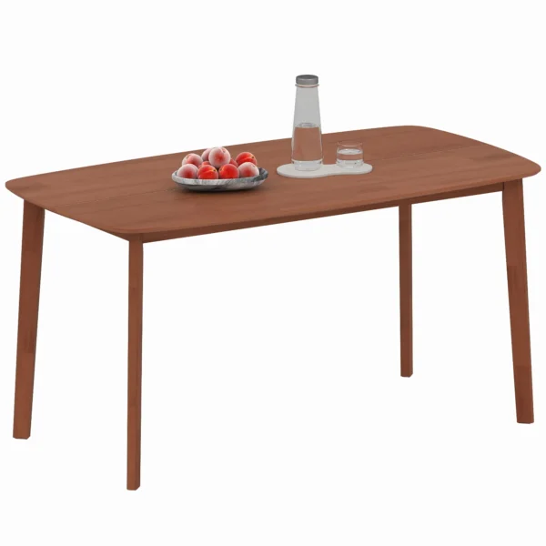 Eettafel, massief grenenhout, gelakte oppervlakte, 150 x 80 cm, bruin 7