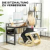 Ergonomische, schommelende knie kruk voor thuiskantoor, ter verbetering van de lichaamshouding, crème 5