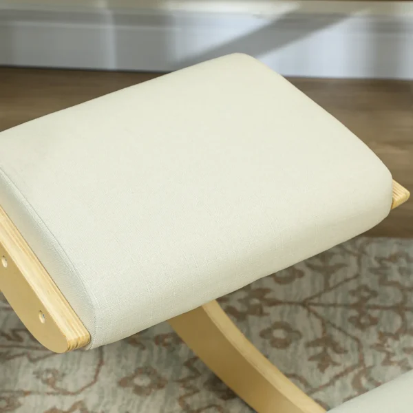Ergonomische, schommelende knie kruk voor thuiskantoor, ter verbetering van de lichaamshouding, crème 9