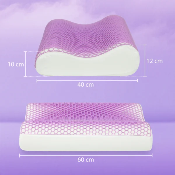Geheugenschuim kussen hoofdkussen, neksteunkussen met afneembare hoes, 2 hoogte ergonomisch, 2s snel reagerend 4