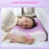 Geheugenschuim kussen hoofdkussen, neksteunkussen met afneembare hoes, 2 hoogte ergonomisch, 2s snel reagerend 7