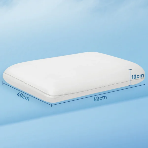 Geheugenschuim kussen hoofdkussen, neksteunkussen met afneembare hoes ergonomisch 60 x 40 cm, crèmewit 4