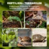 Glazen terrarium voor reptielen, verhoogde & waterdichte bodem, knoopschakelaar 5
