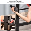 Haltersbank zonder gewichten, verstelbare fitnessbank voor talloze oefeningen, workout station, staal, kunststof, zwart+rood 7