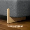 Hocker met opbergruimte, zitbank met schuimvulling, linnenimitatie, 111 x 44 x 44,5 cm, donkergrijs 7