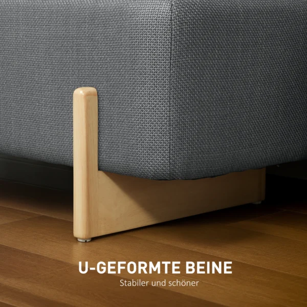 Hocker met opbergruimte, zitbank met schuimvulling, linnenimitatie, 111 x 44 x 44,5 cm, donkergrijs 7