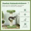 Kattenboom 91cm speelboom met kattenbed, platform lamswol groen 5