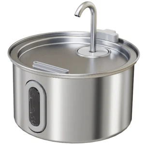 Kattenfontein 2,5l drinkfontein voor katten met stille pomp led actief koolstoffilter 19,4 x 19,4 x 18,7 cm 1
