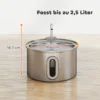 Kattenfontein 2,5l drinkfontein voor katten met stille pomp led actief koolstoffilter 19,4 x 19,4 x 18,7 cm 4
