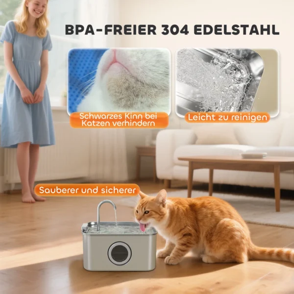 Kattenfontein 3,2l drinkfontein voor katten met stille pomp actief koolstoffilter 5