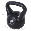 Kettlebell kogelhalter 10 kg gewicht halter gevuld met zand voor beginners zwart 4