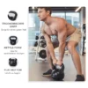 Kettlebell kogelhalter 10 kg gewicht halter gevuld met zand voor beginners zwart 7