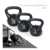 Kettlebell kogelhalter 10 kg gewicht halter gevuld met zand voor beginners zwart 8