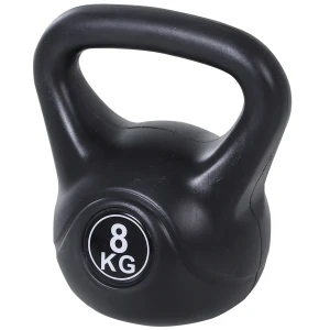 Kettlebell kogelhalter 8 kg gewicht halter gevuld met zand voor beginners zwart 1