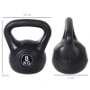 Kettlebell kogelhalter 8 kg gewicht halter gevuld met zand voor beginners zwart 4