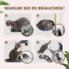 Klimmuur voor katten 4 delig katten klimmuur set met hangmat, kattenbrug tot 5 kg, donkergrijs 7