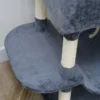 Krabpaal 206 cm kattentoren met hol, 2 speelballen, sisalstammen, platform voor grote katten, donkergrijs 10