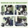 Krabpaal 206 cm kattentoren met hol, 2 speelballen, sisalstammen, platform voor grote katten, donkergrijs 8