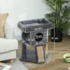 Krabpaal met jute krabmat, ligplatform, speelbal, kattenhuis, beige, 40 x 40 x 57 cm 4