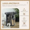 Krabpaal met jute krabmat, ligplatform, speelbal, kattenhuis, beige, 40 x 40 x 57 cm 5