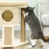 Krabpaal met jute krabmat, ligplatform, speelbal, kattenhuis, beige, 40 x 40 x 57 cm 8