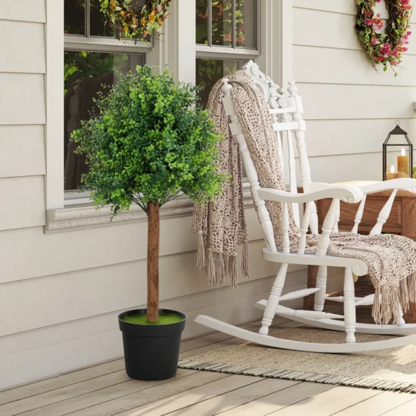 Kunstmatige buxusboom 90cm kunstplant, plastic kunstmatige planten in pot voor woonkamer 10