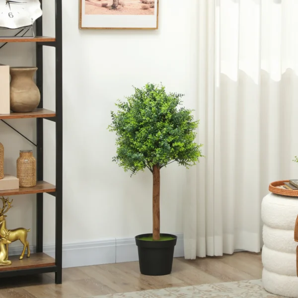 Kunstmatige buxusboom 90cm kunstplant, plastic kunstmatige planten in pot voor woonkamer 2