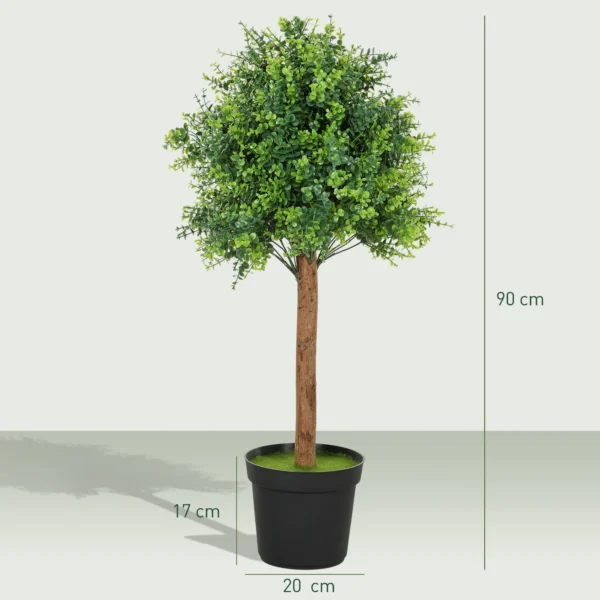 Kunstmatige buxusboom 90cm kunstplant, plastic kunstmatige planten in pot voor woonkamer 4