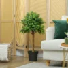 Kunstmatige buxusboom 90cm kunstplant, plastic kunstmatige planten in pot voor woonkamer 8