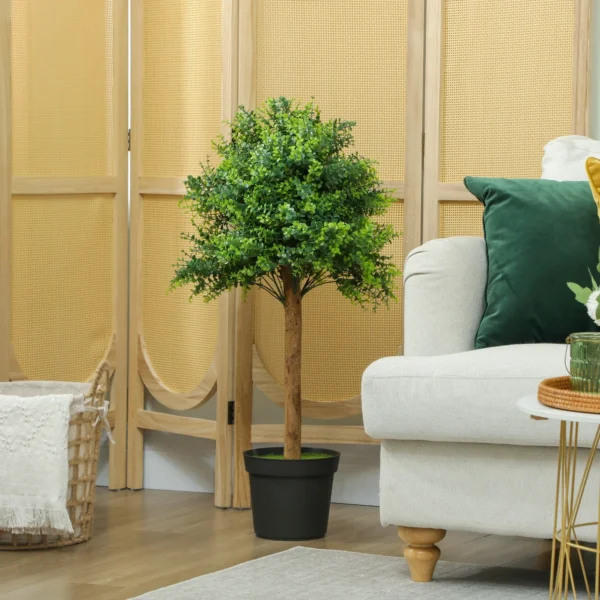 Kunstmatige buxusboom 90cm kunstplant, plastic kunstmatige planten in pot voor woonkamer 8