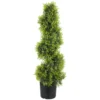 Kunstmatige cypress 90cm kunstplant in spiraalvorm, plastic kunstmatige planten in pot, moderne decoratie 1