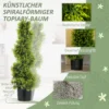 Kunstmatige cypress 90cm kunstplant in spiraalvorm, plastic kunstmatige planten in pot, moderne decoratie 5