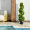 Kunstmatige cypress 90cm kunstplant in spiraalvorm, plastic kunstmatige planten in pot, moderne decoratie 8