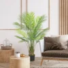 Kunstmatige palm groot 120cm kunstplant, plastic kunstmatige planten in pot voor woonkamer kantoor 2