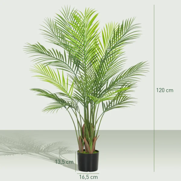 Kunstmatige palm groot 120cm kunstplant, plastic kunstmatige planten in pot voor woonkamer kantoor 4