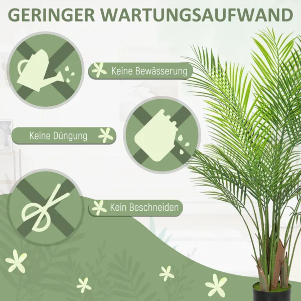 Kunstmatige palm groot 120cm kunstplant, plastic kunstmatige planten in pot voor woonkamer kantoor 7