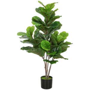 Kunstmatige vioolvijgenboom 110cm kunstplant, plastic kunstmatige planten in pot, decoratie cadeau 1