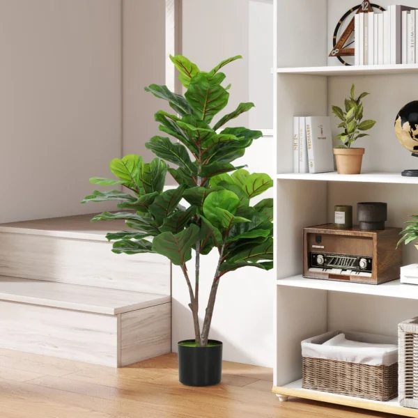 Kunstmatige vioolvijgenboom 110cm kunstplant, plastic kunstmatige planten in pot, decoratie cadeau 10