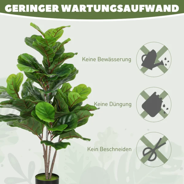 Kunstmatige vioolvijgenboom 110cm kunstplant, plastic kunstmatige planten in pot, decoratie cadeau 7