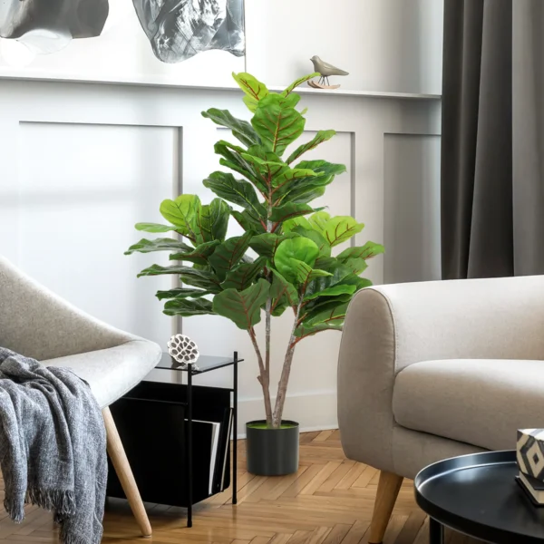 Kunstmatige vioolvijgenboom 110cm kunstplant, plastic kunstmatige planten in pot, decoratie cadeau 8